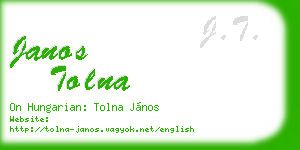 janos tolna business card